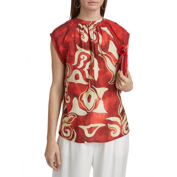 NEW MARIA CHER alvarado keyla abstract top in red